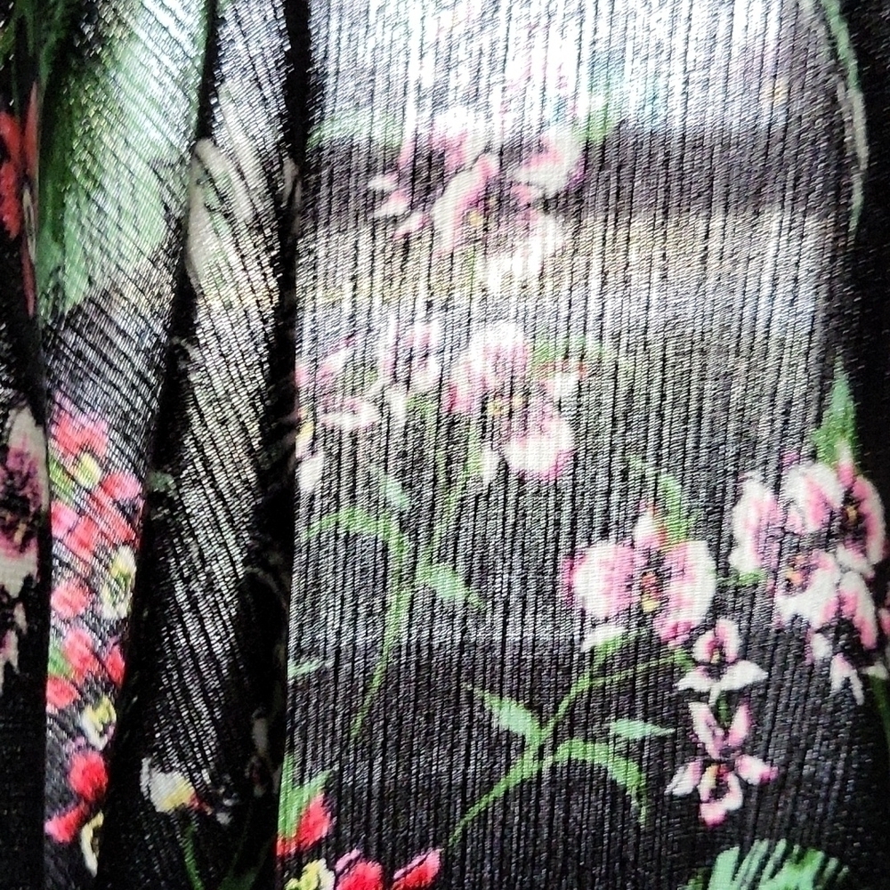 Cherry on Top tropical print short sleeve kimono/duster - Picture 6 of 8
